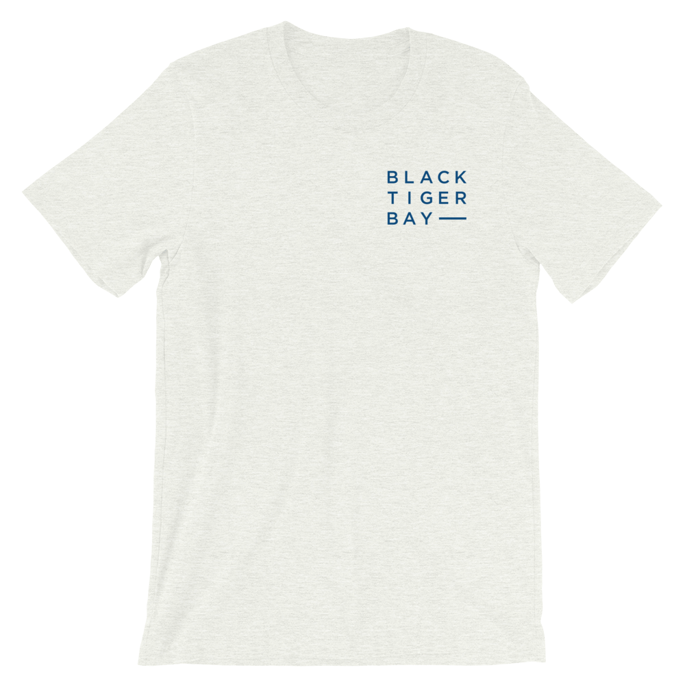 Image of Text Tee (Blue Text on Ash Heather)