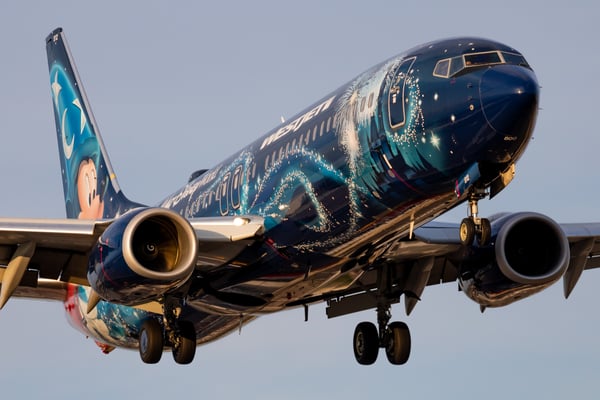 Image of 8"x12" HD Print | WestJet "Mickey Mouse Livery" 737-800  (C-GWSZ)