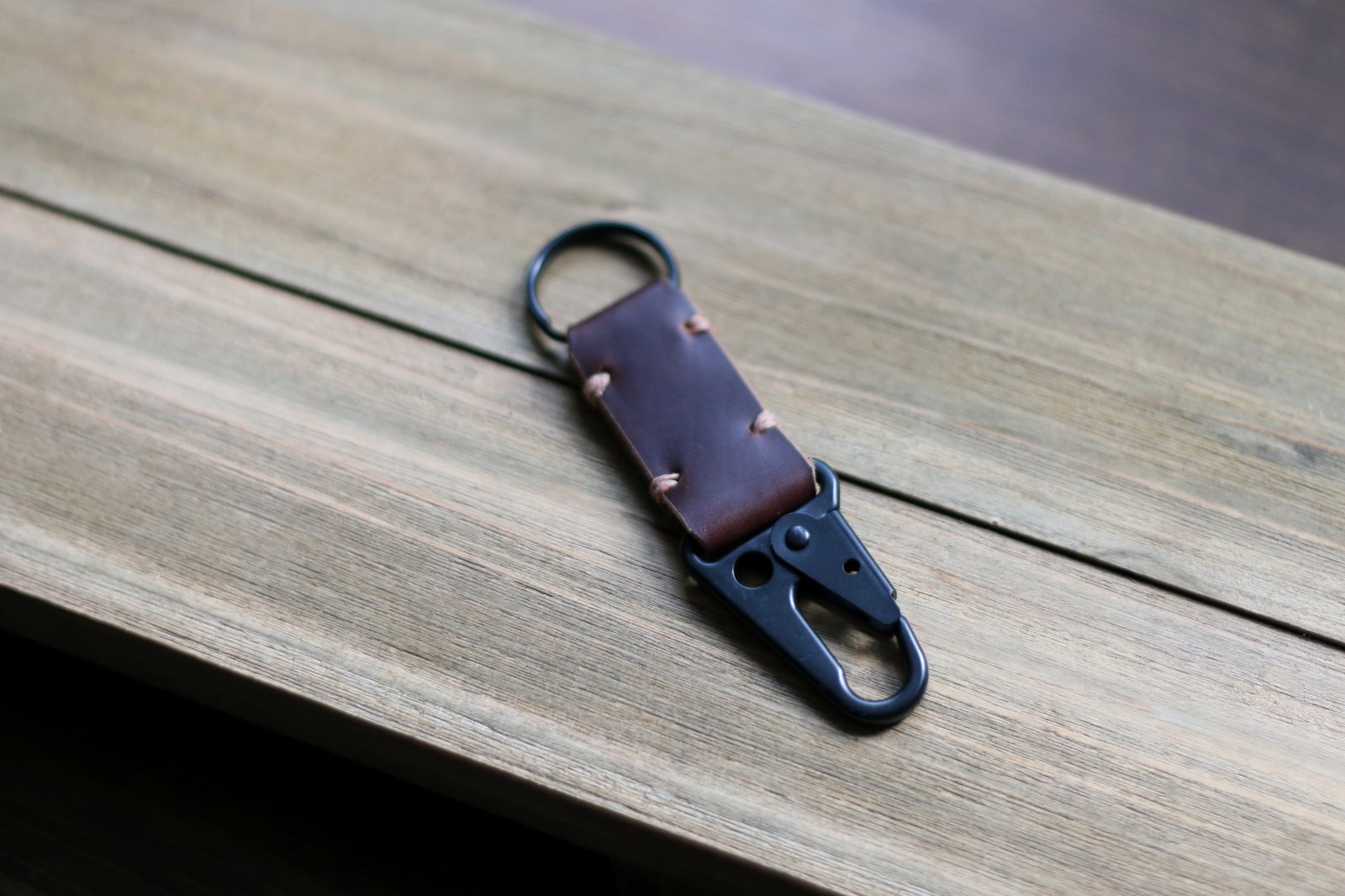 Helikon Snap Hook Keychain - Black Stainless Steel Carabiner Clip With Split Ring - View #6