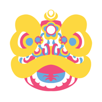 Lion Dancer Sticker