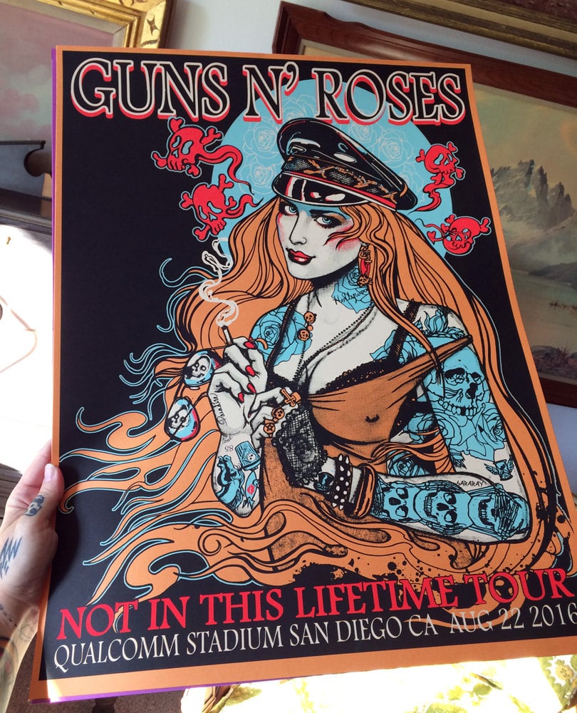 Image of Guns N Roses silkscreen poster