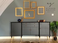 Image 1 of Black & gold Pom Pom sideboard 