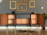 Image 2 of Black & gold Pom Pom sideboard 