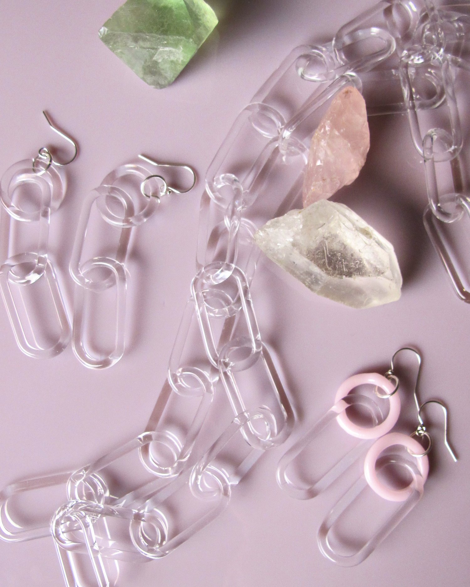 Image of crystal clear earrings (o00)