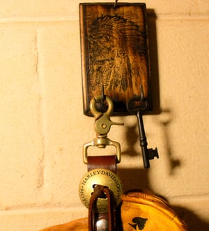 Image of Indian Chief decorative key holder