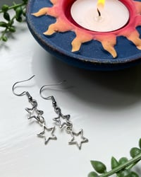 Image 2 of Silver Star Earrings