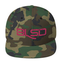 Image 2 of BLESSED (BLSD) CAMO  FLAMINGO PINK QUICK TEXT SNAPBACK