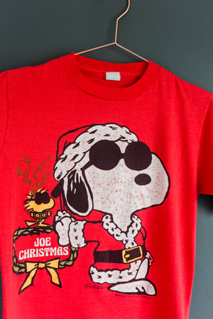 Image of 1980's Vintage Snoopy and Woodstock 'Joe Christmas' Tee