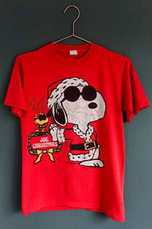 Image of 1980's Vintage Snoopy and Woodstock 'Joe Christmas' Tee