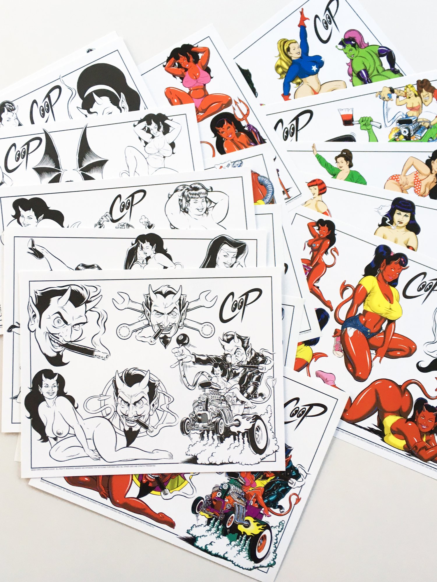 Image of MARK OF THE BEAST Tattoo Flash Set