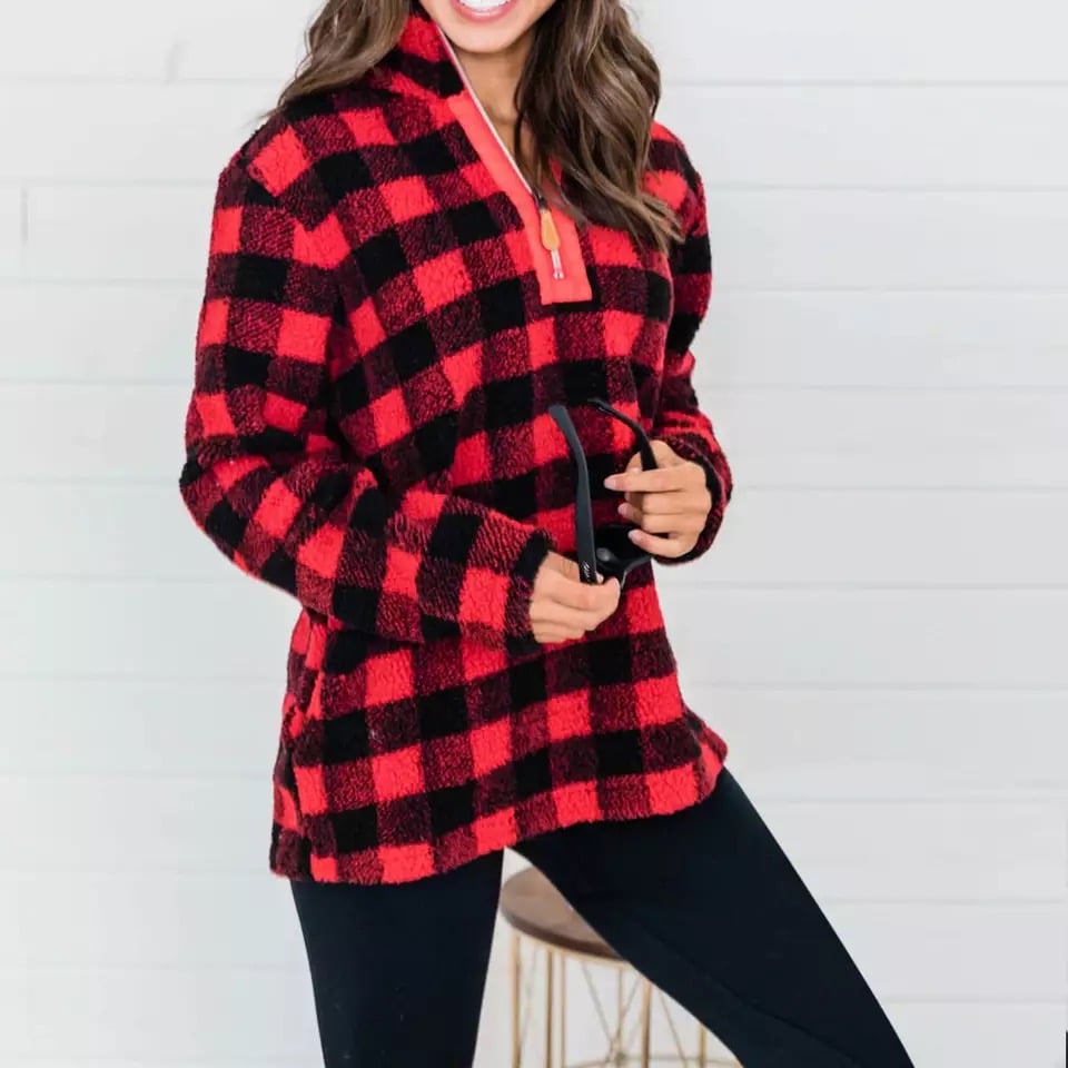 Image of Pullover Plaid Sweater