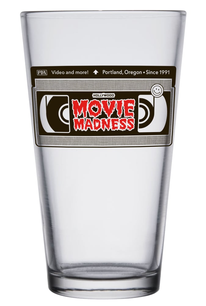Image of Movie Madness VHS Pint Glass