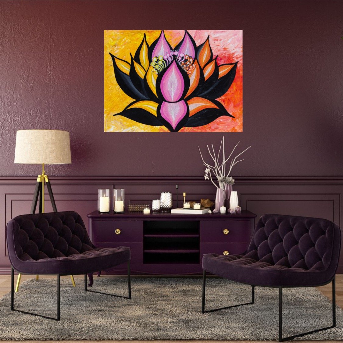 Image of Lotus on fire 