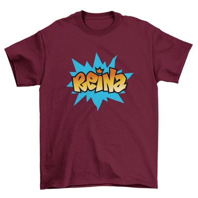 Image of REINA GRAFFITI TEE MAROON