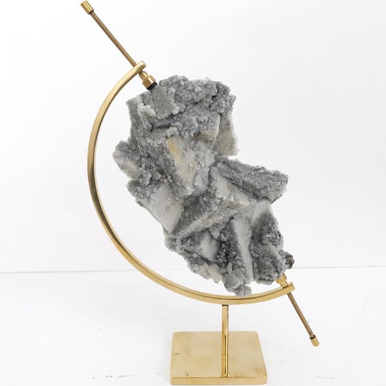 Image of Fluorite/Quartz/Chalcopyrite no.22 + Brass Arc Stand