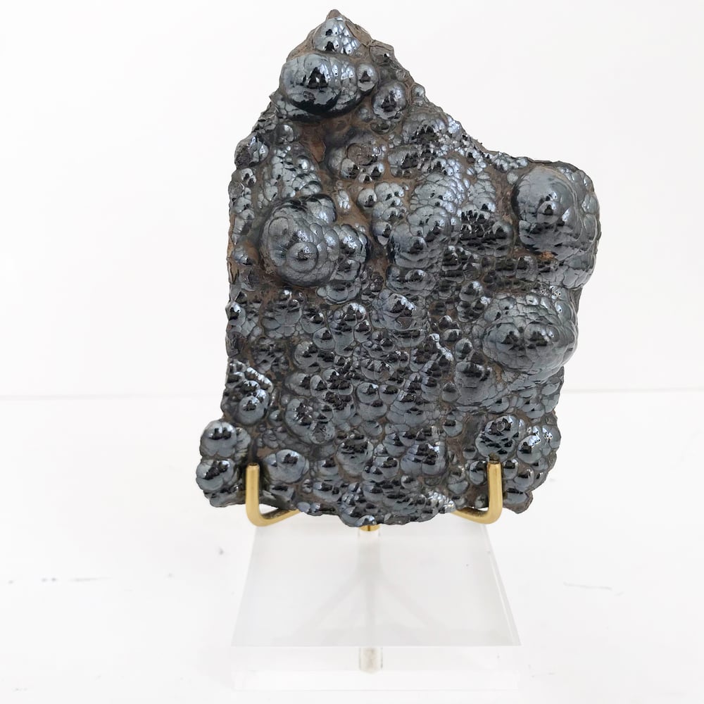Image of Hematite no.15 + Lucite and Brass Stand