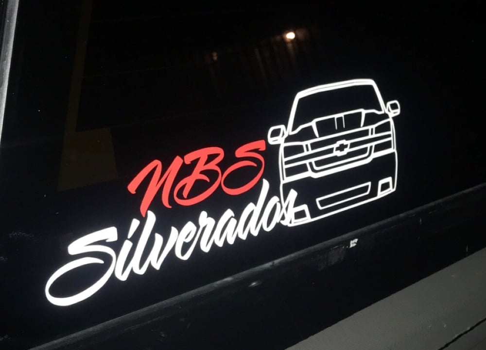 Image of Red/White SS NBS Front End Decal