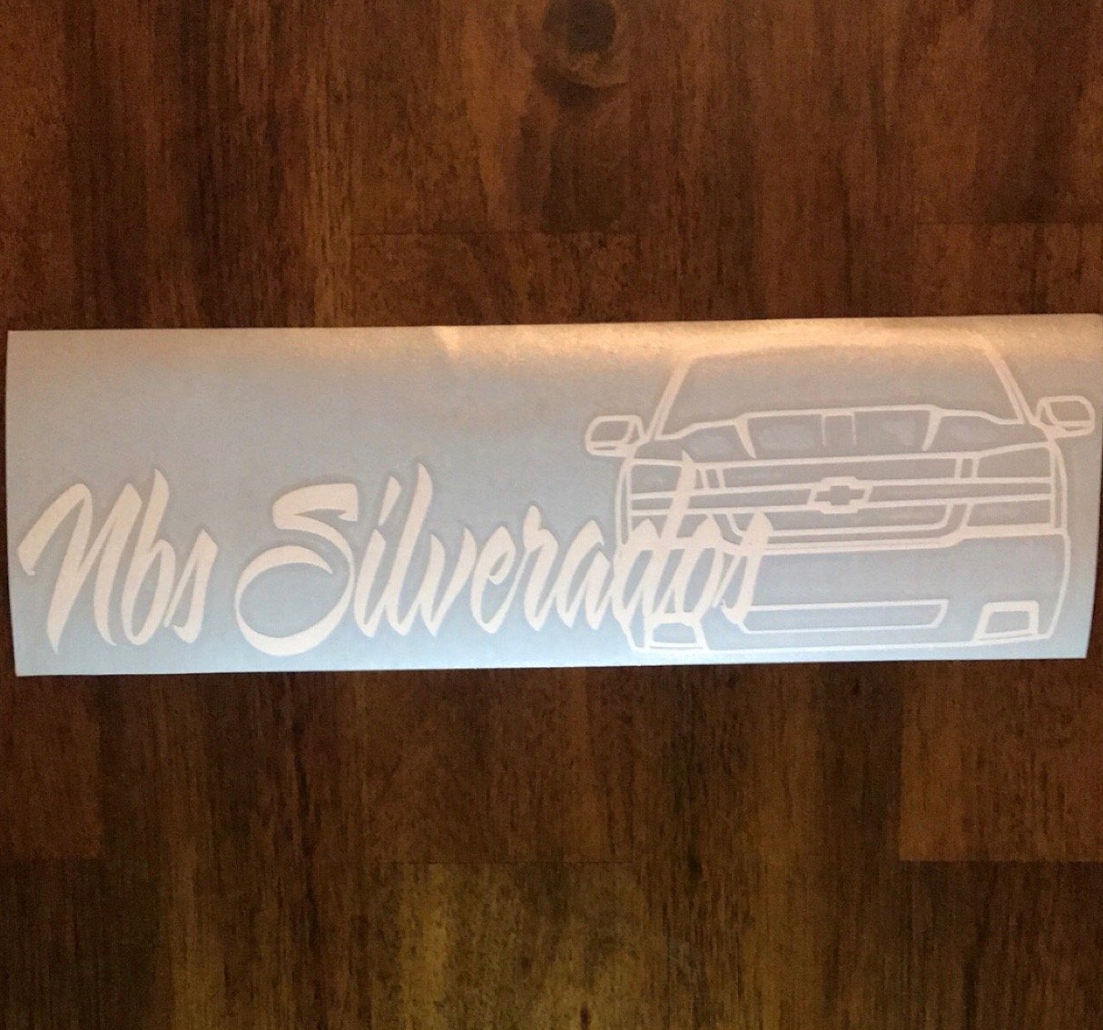 Image of All White NBS SS Clone Front End Decal 