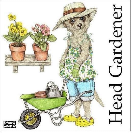 Image of Lady gardener ceramic coaster