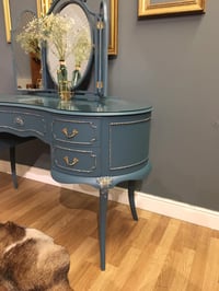 Image 5 of Dressing table & bedside tables with glass tops.