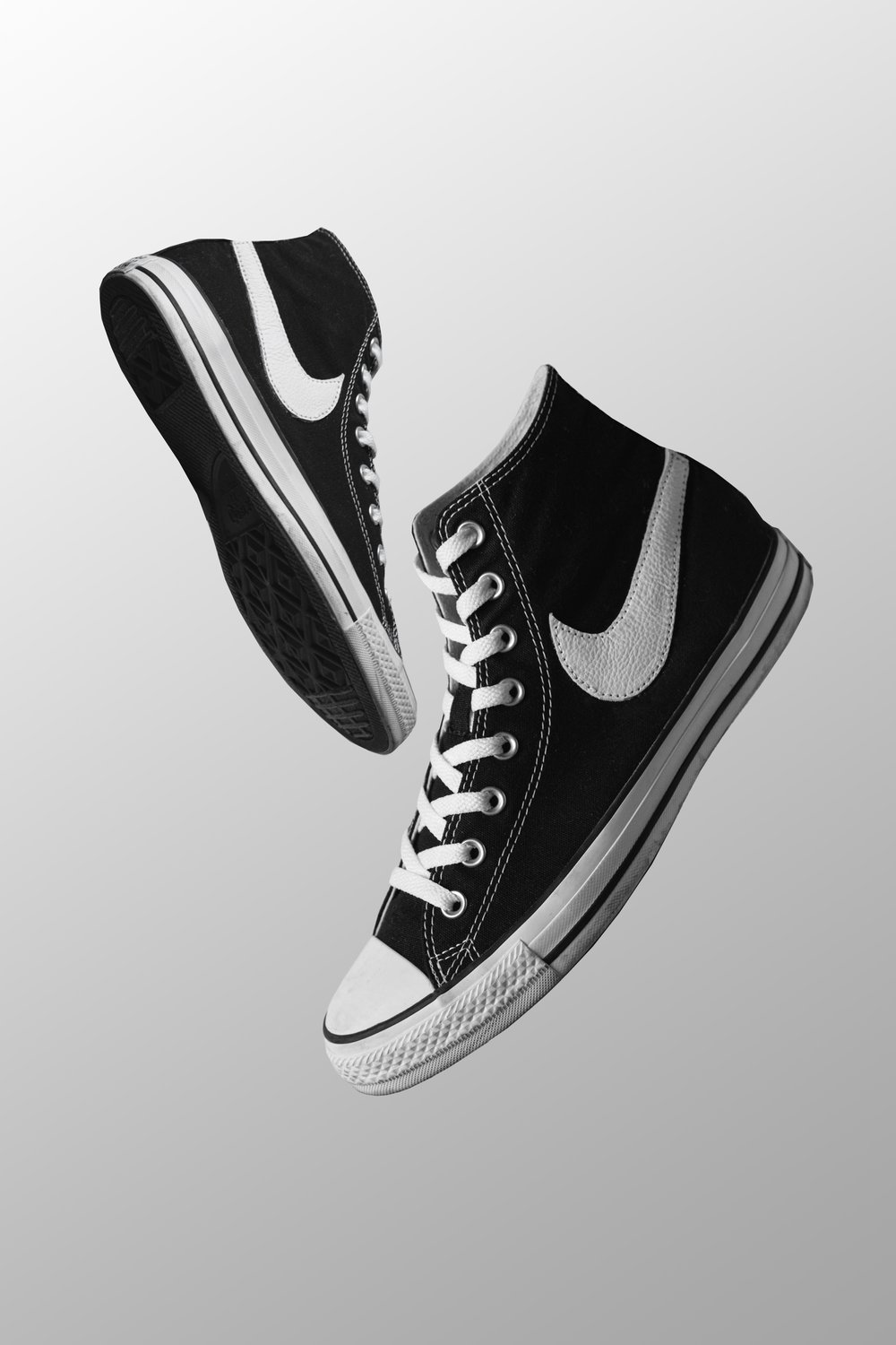 Image of Custom Converse with Leather Swoosh