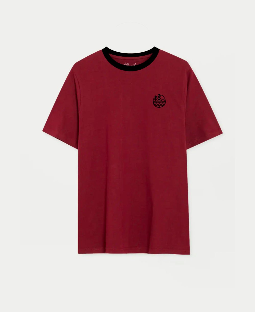 Velvet logo burgundy T-shirt