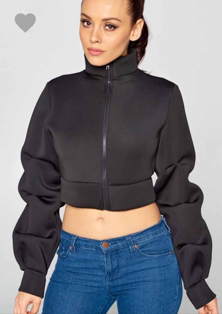 Image of Black or White crop jacket 