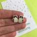 Image of Tiny Resin Cat Earrings