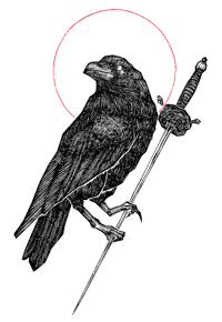 "The Raven" 8.5"x11" Watercolor Print