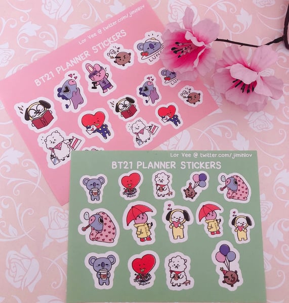 Image of BT21 PLANNER STICKERS COMPLETE SET