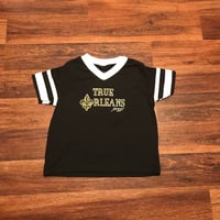 Kid's "True Dat" True Orleans Black Varsity T-Shirt