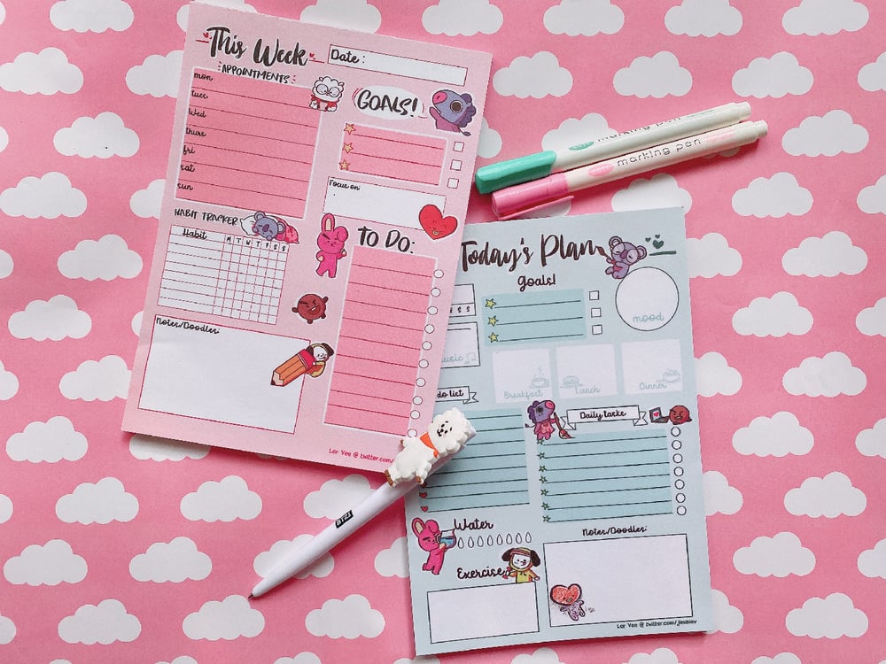 Image of BT21 A5 WEEKLY/DAILY PLANNER
