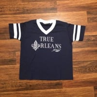 Kid's "Blue Dat" True Orleans Blue Varsity T-Shirt