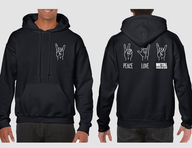 Peace Love Metal Hoodie Wsou Store
