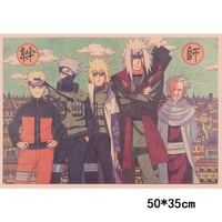 Konoha Village Wallpaper Scroll Vintage Poster 51.5X36cm