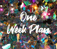 One Week Plan 