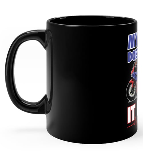 Image of My Heart Revs - Black Mug 11oz