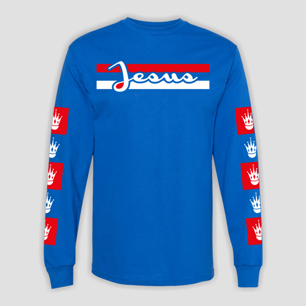 Image of Jesus - Long Sleeve in Royal Blue