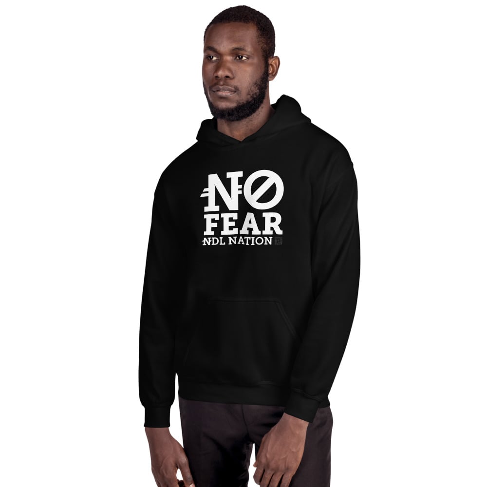 no fear knitted fleece hoody mens