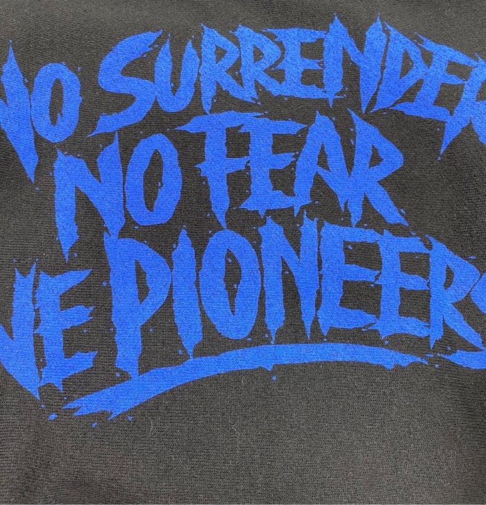 Image of 2520 X CHAMPION "NO SURRENDER" HOODIE - BLACK 