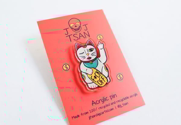 Image of No Lucks Given Acrylic Pin