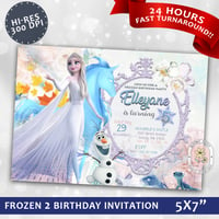 Frozen 2 invitation, frozen 2 birthday invitation printables, printable frozen 2 invitation