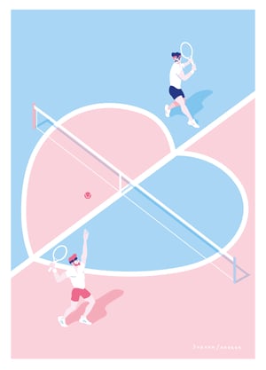 "Two Players, One Game" - Artprint