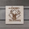 Escape The Ordinary Deer Stag Wooden Coaster Drinks Mat