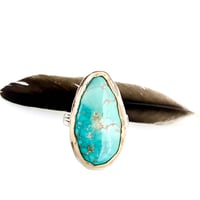 Image 1 of Carico Lake turquoise ring . Size 8