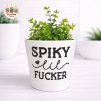 Spiky Lil Fucker Pot - White 14cm