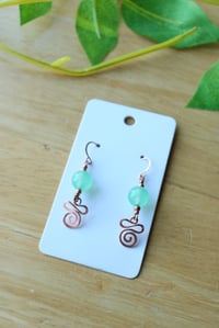 Image 1 of Copper + Green Aventurine Earrings