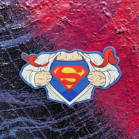 Superman holographic sticker