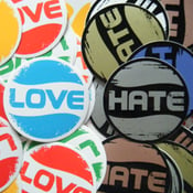 Image of LOVE / HATE - 4 x Pepsi Stickers