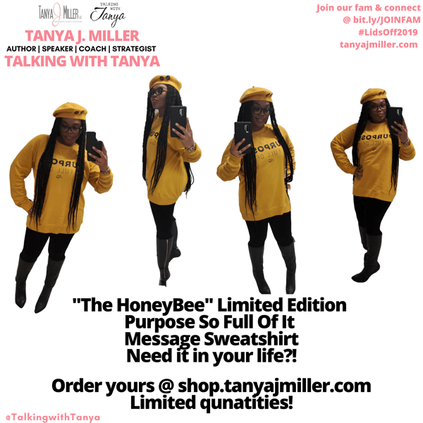 Image of Purpose So Full Of It Message Sweatshirt - Honeybee Limited Edition